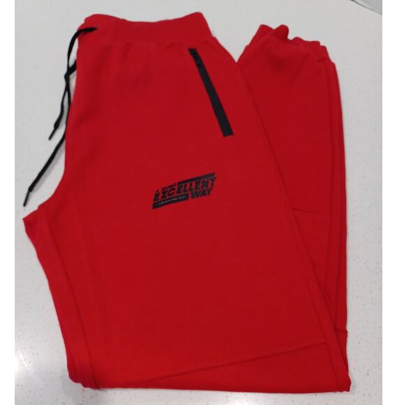 Nice RIFLESSI Jogger Activewear Pants Unisex Red Size 2XL - Picture 1 of 6